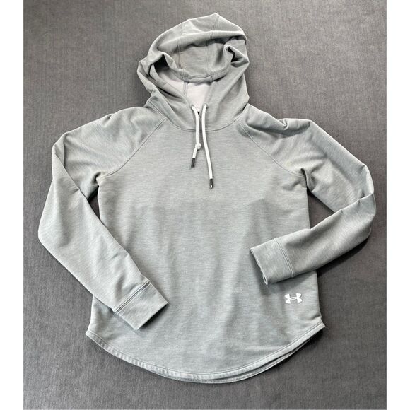 Under Armour Tops - Under Armour Hoodie Womens S Gray Open Back Pullover Long Sleeve Athleisure